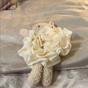 Charming Cream Teddy Bear Shower Scrubby